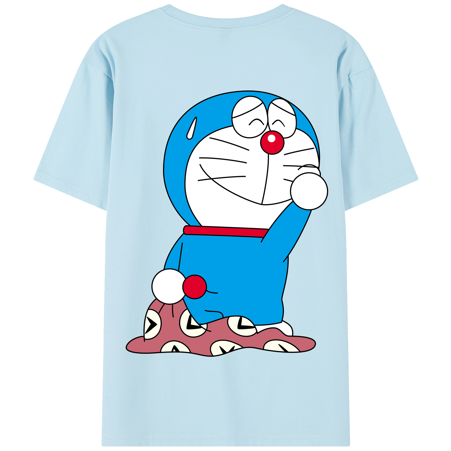 （画像用） ドラえもん Doraemon 綿100％半袖Tシャツ（背面プリント）